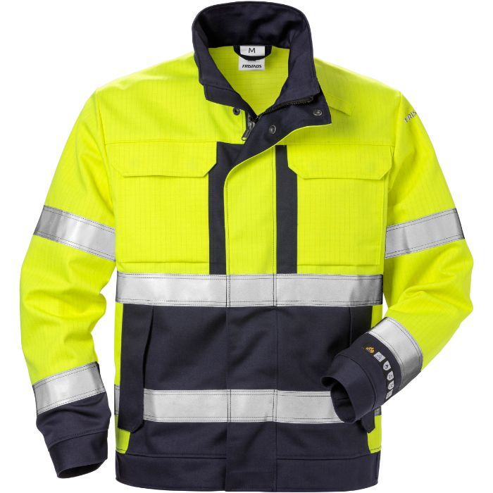 FRISTADS Flame Hi Vis Jack Klasse 3 4584 Flam 125938