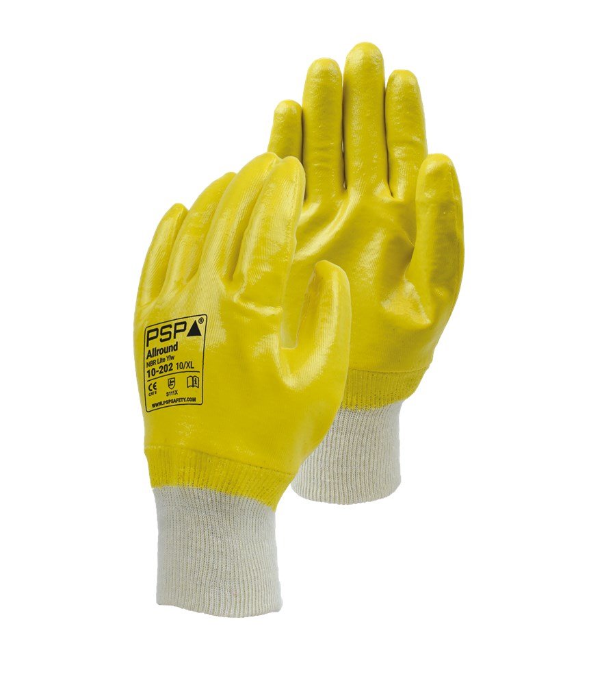 PSP 10-202 Allround NBR Lite Geel Werkhandschoen