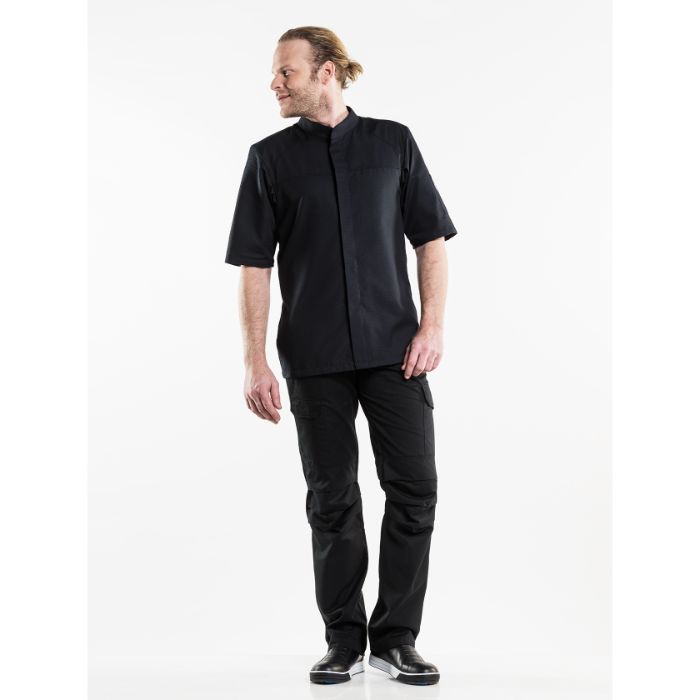 Chaud Devant Chef Jacket Salerno SFX Black Short Sleeve