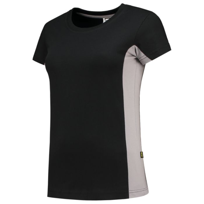 Tricorp T-Shirt Bicolor Dames 102003 - Black-Grey