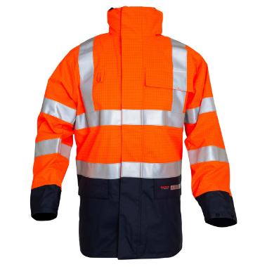 OXXA® Magoma 2664 parka - fluo oranje/marineblauw