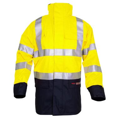 OXXA® Magoma 2664 parka - fluo geel/marineblauw