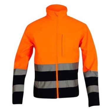 OXXA® Adeline 1300 softshelljas - fluo oranje/marineblauw
