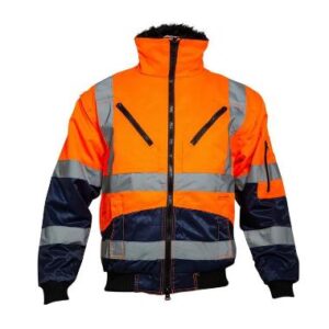 OXXAÂ® Agatha 0962 pilotjack - fluo oranje/marineblauw