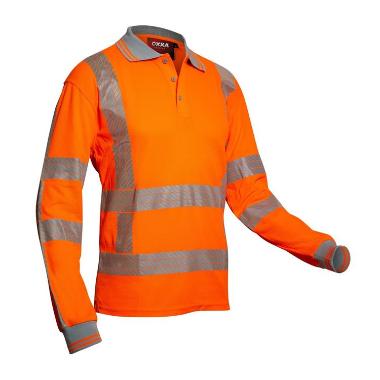 OXXA® X-Viz-Comfort-Long 6220 poloshirt RWS - fluo oranje