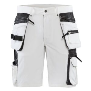 Blåkläder Schildersshort met 4-weg stretch 10881645 - Wit/Donkergrijs