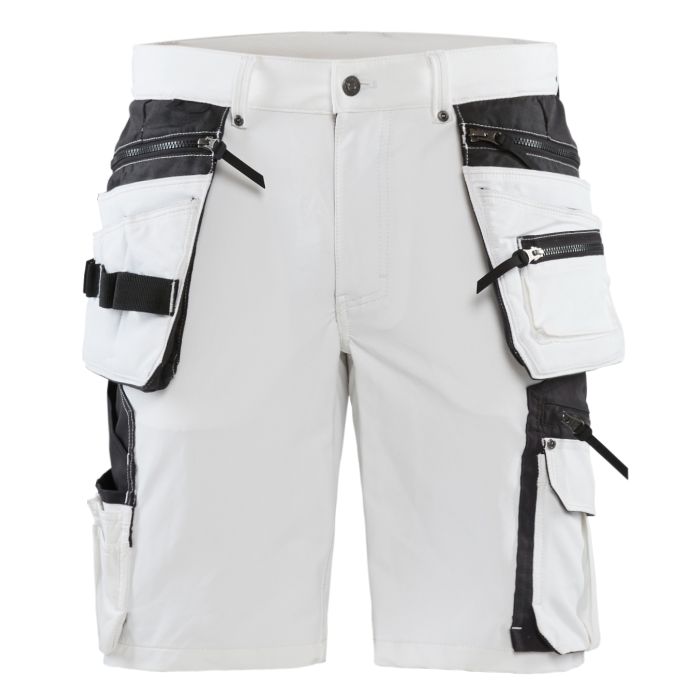 Blåkläder Schildersshort met 4-weg stretch 10881645 - Wit/Donkergrijs