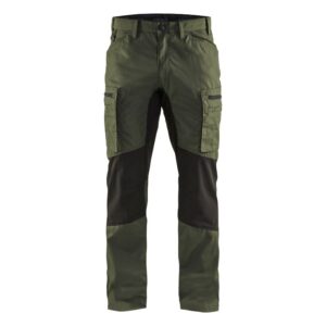 Blåkläder Service werkbroek met stretch 14591845 - Army Groen/Zwart