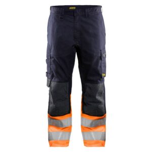 Blåkläder Multinorm inherent werkbroek 14881513 - Marineblauw/Oranje