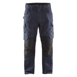 Blåkläder Service werkbroek denim 14971141 - Marineblauw/Zwart