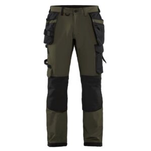 Blåkläder Werkbroek met 4-weg stretch 15221645 - Groen/Zwart