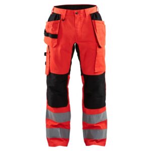 Blåkläder Werkbroek met stretch High Vis 15521811 - High Vis Rood/Zwart