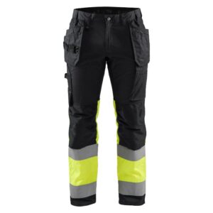 Blåkläder High Vis werkbroek met stretch 15581811 - Zwart/High Vis Geel