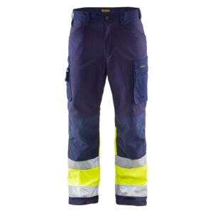 Blåkläder Softshell werkbroek High Vis 15622517 - Marine/High Vis Geel