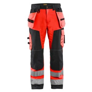 Blåkläder Werkbroek softshell High Vis 15672517 - High Vis Rood/Zwart