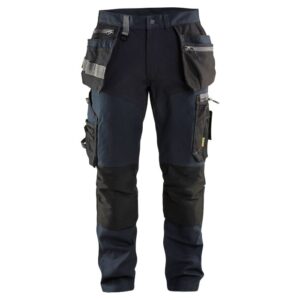 Blåkläder Werkbroek met stretchpanelen en spijkerzakken 15991343 - Donker marineblauw/Zwart