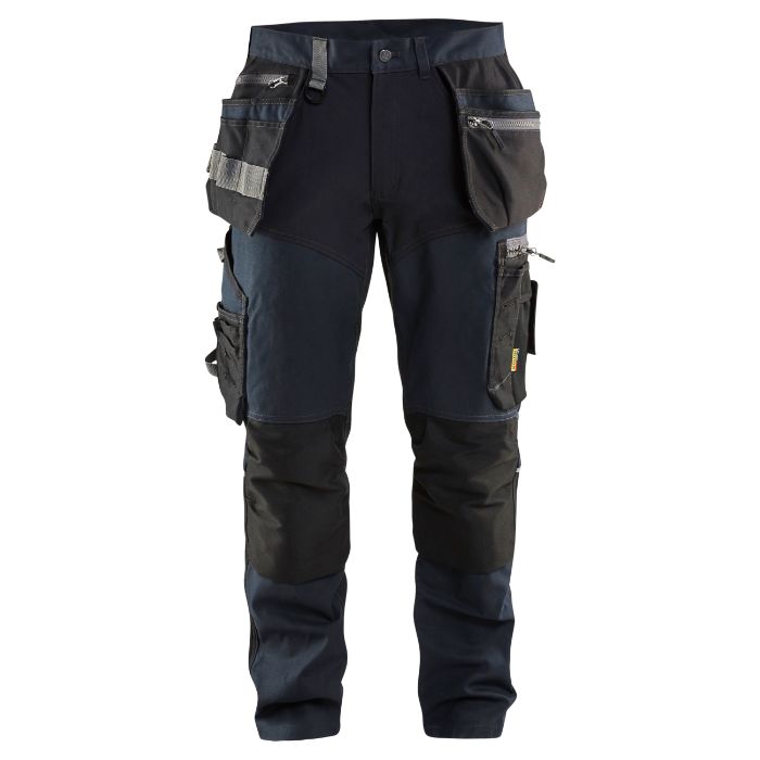 Blåkläder Werkbroek met stretchpanelen en spijkerzakken 15991343 - Donker marineblauw/Zwart