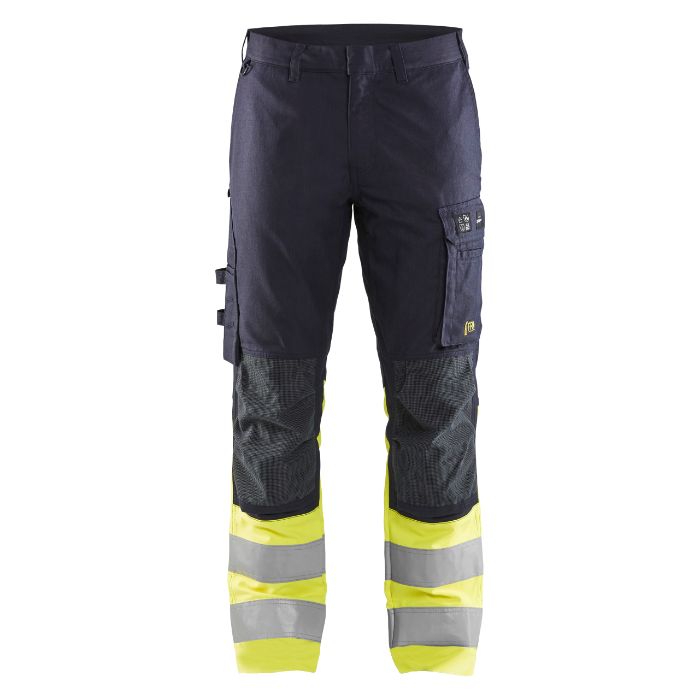 Blåkläder Multinorm werkbroek Inherent met stretch 17871512 - Marine/High Vis Geel