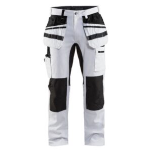Blåkläder Schilders werkbroek met stretch 19101000 - Wit/zwart