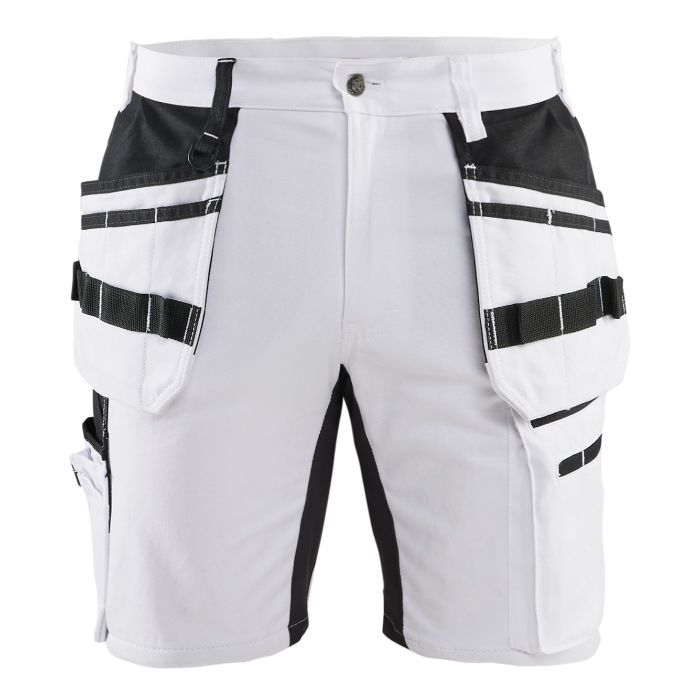Blåkläder Schildersshort met stretch X1900 19111000 - Wit/zwart