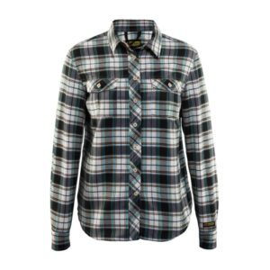 Blåkläder Dames overhemd flanel 32091136 - Zwart/Off-white