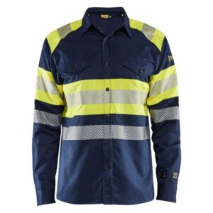 Blåkläder Multinorm overhemd 32291517 - Marine/High Vis Geel
