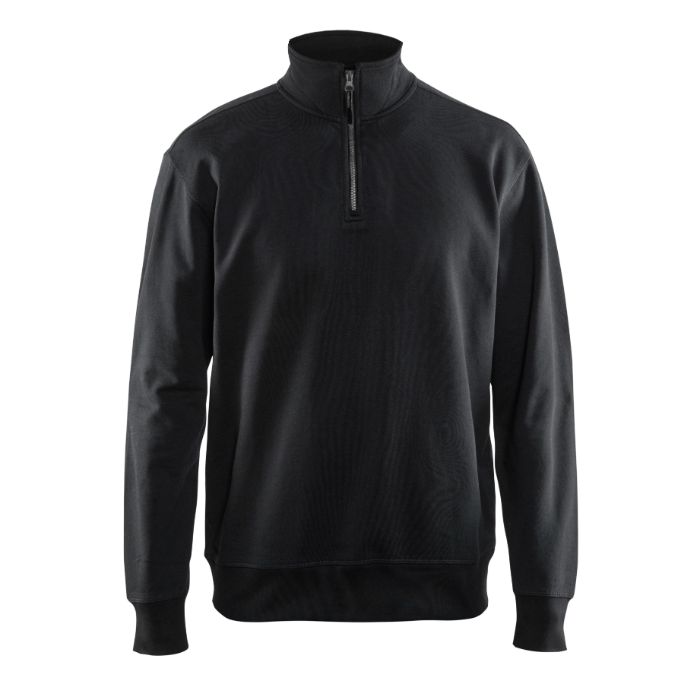 Blåkläder Sweatshirt met halve rits 33691158 - Zwart