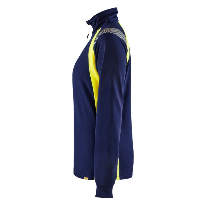 Blåkläder Dames sweatshirt halve rits Visible 34031158