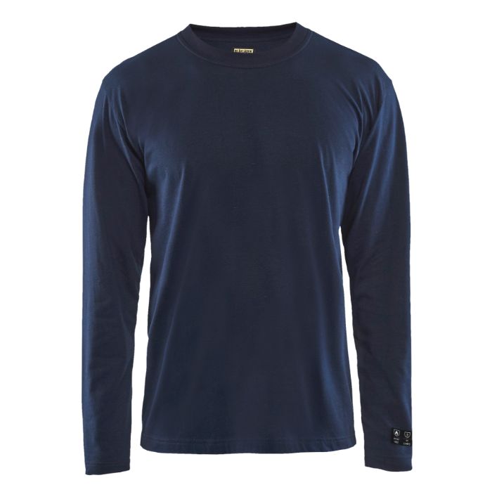 Blåkläder Vlamvertragend T-shirt lange mouwen 34831737 - Marineblauw