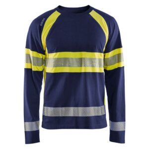 Blåkläder High Vis T-shirt lange mouwen 35101030 - Marine/High Vis Geel
