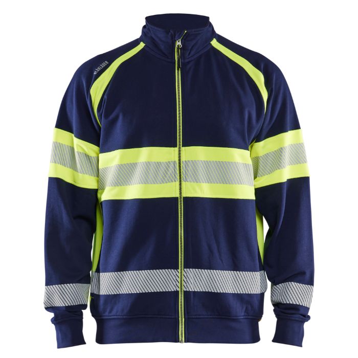 Blåkläder High vis sweater 35511158 - Marine/High Vis Geel