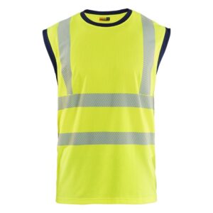 Blåkläder Mouwloos onderhemd High Vis 35751013 - High Vis Geel/Marineblauw