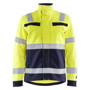 Blåkläder Multinorm jack. Ongevoerd 40871514 - High Vis Geel/Marineblauw