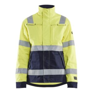 Blåkläder Multinorm jack Dames 40911514 - High Vis Geel/Marineblauw