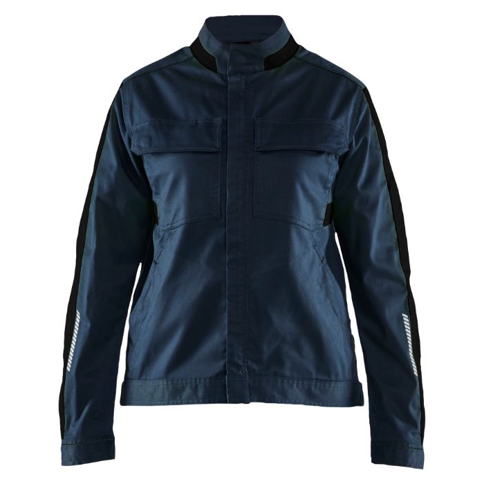 Blåkläder Industrie damesjack stretch 44431832 - Donker marineblauw/High vis geel