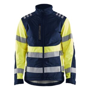 Blåkläder High Vis softshell jack 44972513 - Marine/High Vis Geel