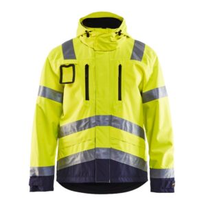 Blåkläder Jack. Ongevoerd High Vis 48371977 - High Vis Geel/Marineblauw