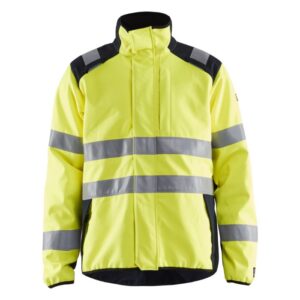 Blåkläder Multinorm softshell jack 49481560 - High Vis Geel/Marineblauw