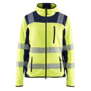 Blåkläder Dames High Vis gebreid vest 49672120 - High Vis Geel/Marineblauw