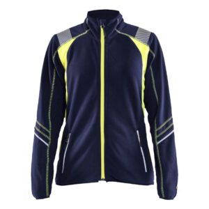 Blåkläder Dames Microfleecevest 49731010 - Marine/High Vis Geel