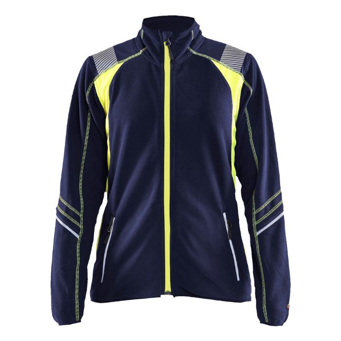 Blåkläder Dames Microfleecevest 49731010 - Marine/High Vis Geel