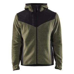 Blåkläder Gebreid jack met softshell 59402536 - Herfstgroen/Zwart