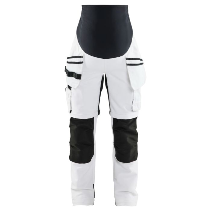 Blåkläder Schilders Zwangerschapsbroek Zip-Off 71021642 - Wit/zwart