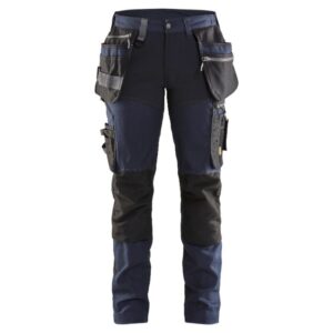 Blåkläder Dames werkbroek met stretch 71151343 - Donker marineblauw/Zwart