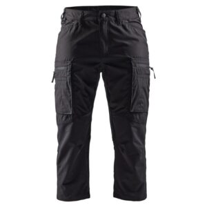 Blåkläder Dames service piraatbroek met stretch 71291845 - Zwart