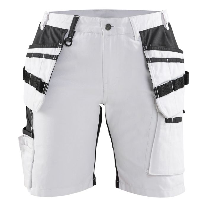 Blåkläder Dames Schildersshort met stretch X1900 71711000 - Wit/zwart