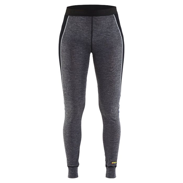 Blåkläder Dames lange onderbroek, 100% Merino WARM 72011732 - Medium Grijs/Zwart