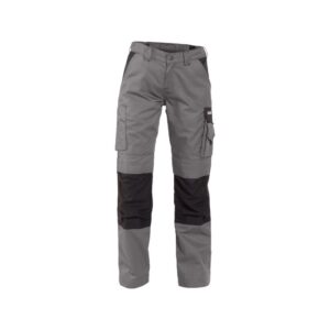 DASSY® Boston Women Tweekleurige werkbroek met kniezakken voor dames 200669 - CEMENTGRIJS/ZWART