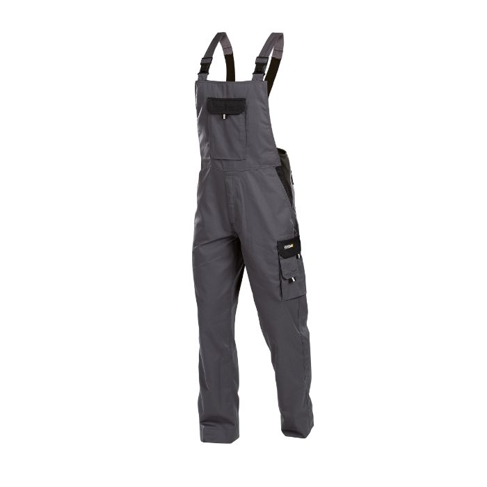 DASSY® Calais Tweekleurige bretelbroek 400138 - CEMENTGRIJS/ZWART