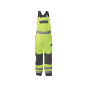 DASSY® Colombia Multinorm hoge zichtbaarheidsbretelbroek met kniezakken 400141 - FLUOGEEL/GRAFIETGRIJS